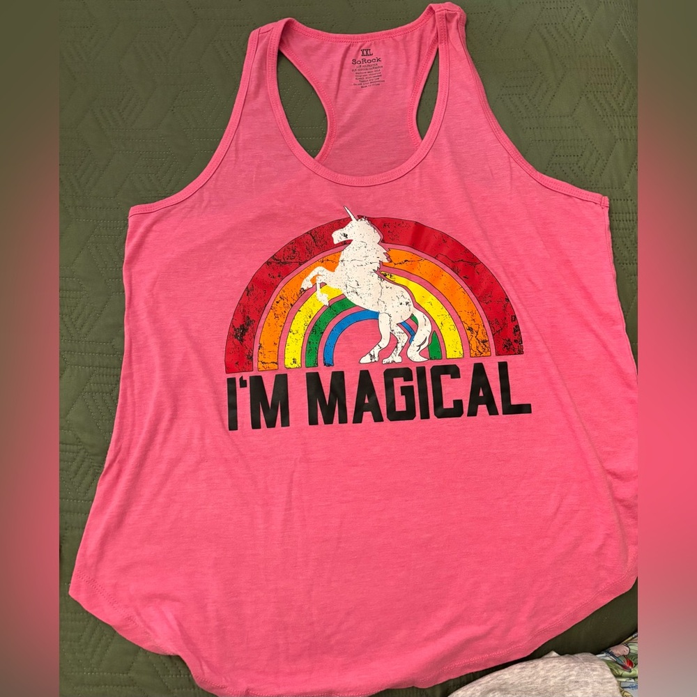 SoRock Bright Pink Racerback Tank